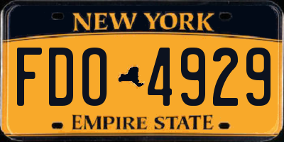 NY license plate FDO4929