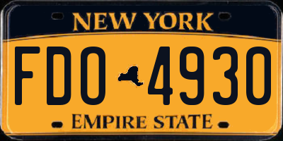 NY license plate FDO4930