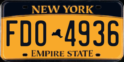NY license plate FDO4936