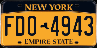 NY license plate FDO4943