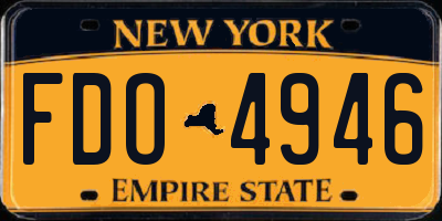 NY license plate FDO4946