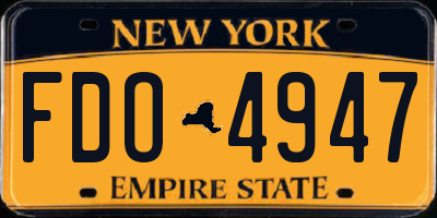 NY license plate FDO4947