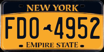 NY license plate FDO4952