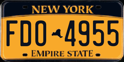 NY license plate FDO4955