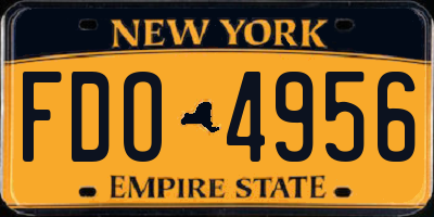 NY license plate FDO4956