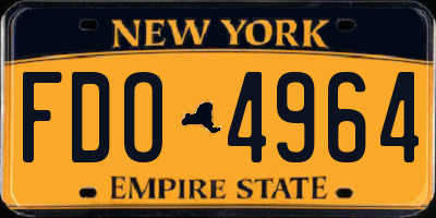 NY license plate FDO4964