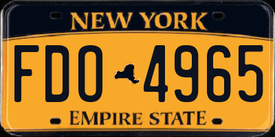 NY license plate FDO4965