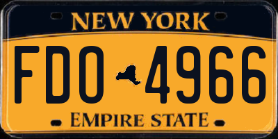 NY license plate FDO4966