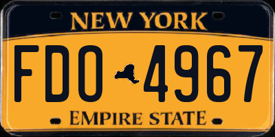 NY license plate FDO4967