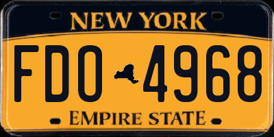 NY license plate FDO4968