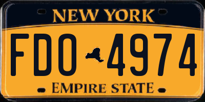 NY license plate FDO4974