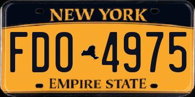 NY license plate FDO4975