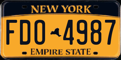 NY license plate FDO4987