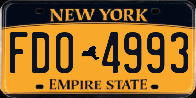 NY license plate FDO4993