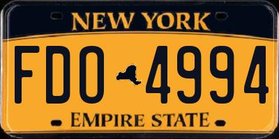 NY license plate FDO4994
