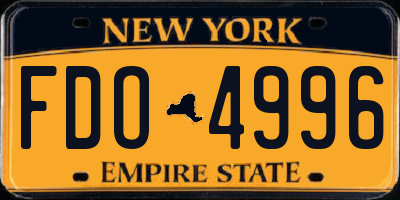 NY license plate FDO4996