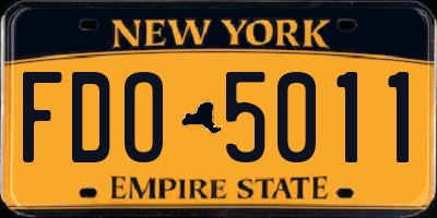 NY license plate FDO5011