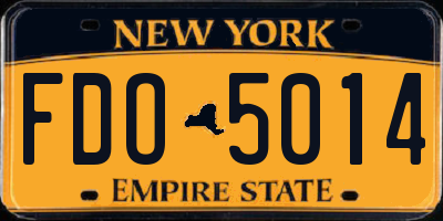 NY license plate FDO5014