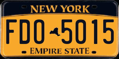 NY license plate FDO5015