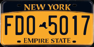 NY license plate FDO5017