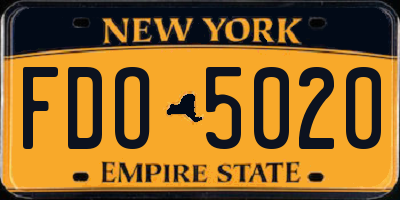 NY license plate FDO5020