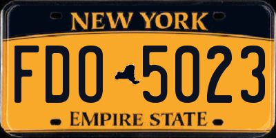 NY license plate FDO5023