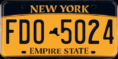NY license plate FDO5024