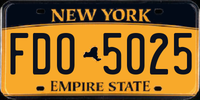 NY license plate FDO5025