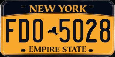 NY license plate FDO5028