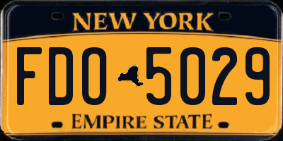 NY license plate FDO5029