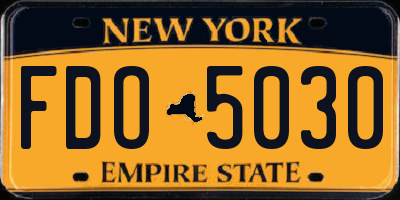 NY license plate FDO5030