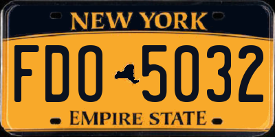 NY license plate FDO5032