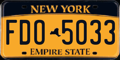 NY license plate FDO5033
