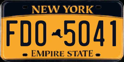 NY license plate FDO5041