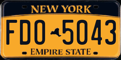 NY license plate FDO5043