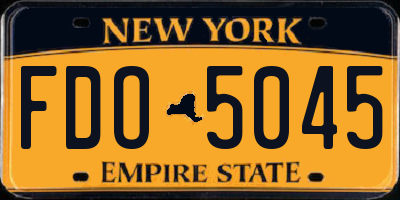NY license plate FDO5045