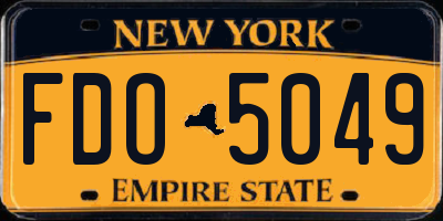 NY license plate FDO5049