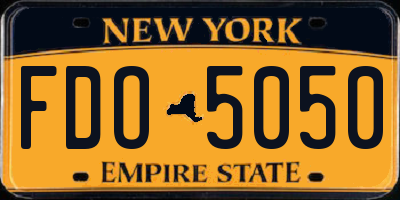 NY license plate FDO5050