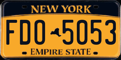 NY license plate FDO5053