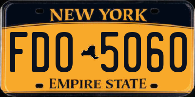 NY license plate FDO5060