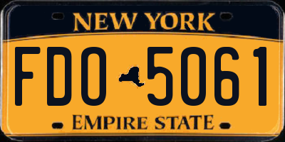 NY license plate FDO5061