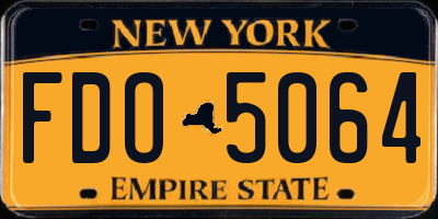 NY license plate FDO5064