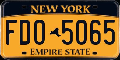NY license plate FDO5065