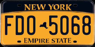 NY license plate FDO5068