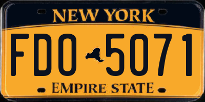 NY license plate FDO5071