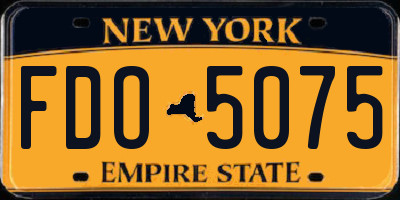 NY license plate FDO5075