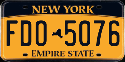 NY license plate FDO5076