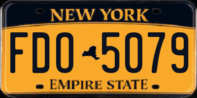 NY license plate FDO5079