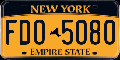 NY license plate FDO5080