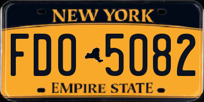 NY license plate FDO5082